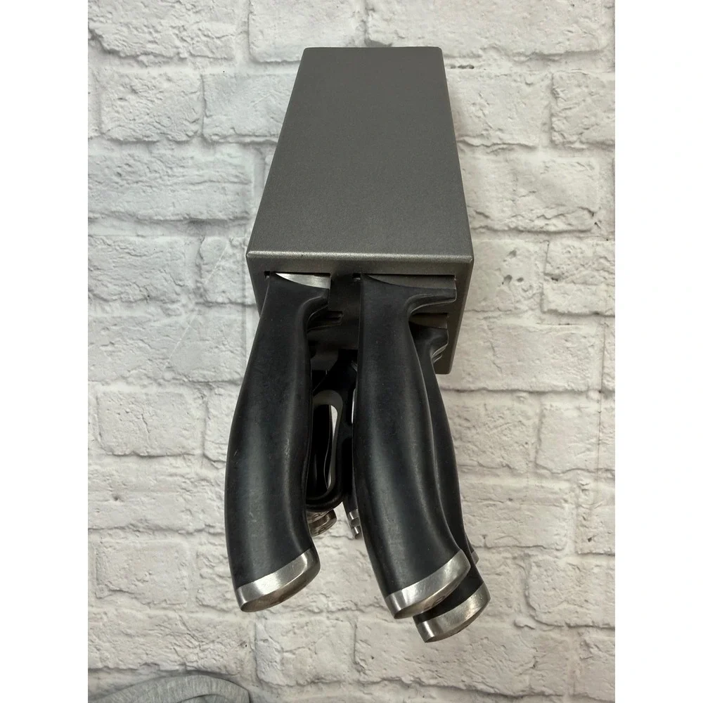 Henckels Assure Knife Block Set 12 Piece Black Excellent Stainless Steel